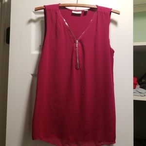 NY&C magenta sleeveless shirt